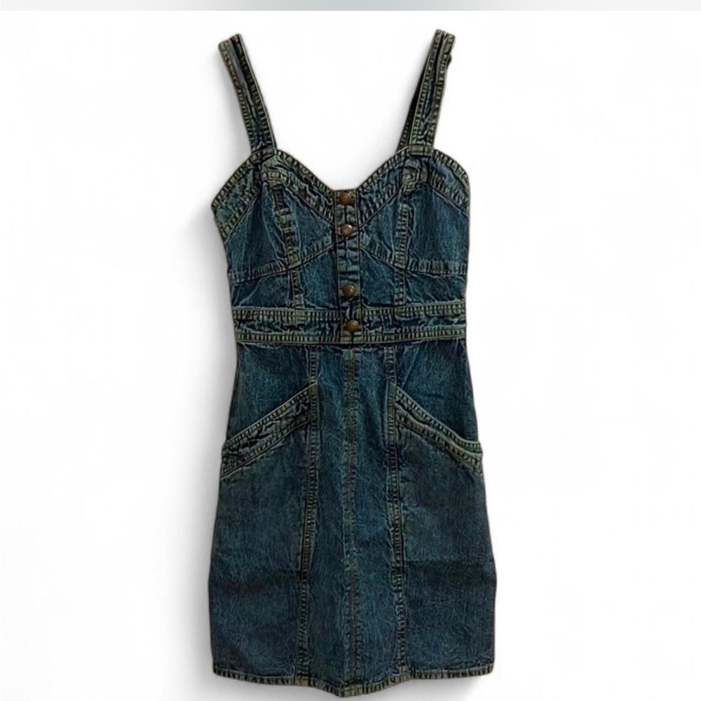Jean dress with stretch in the back sz Xs
